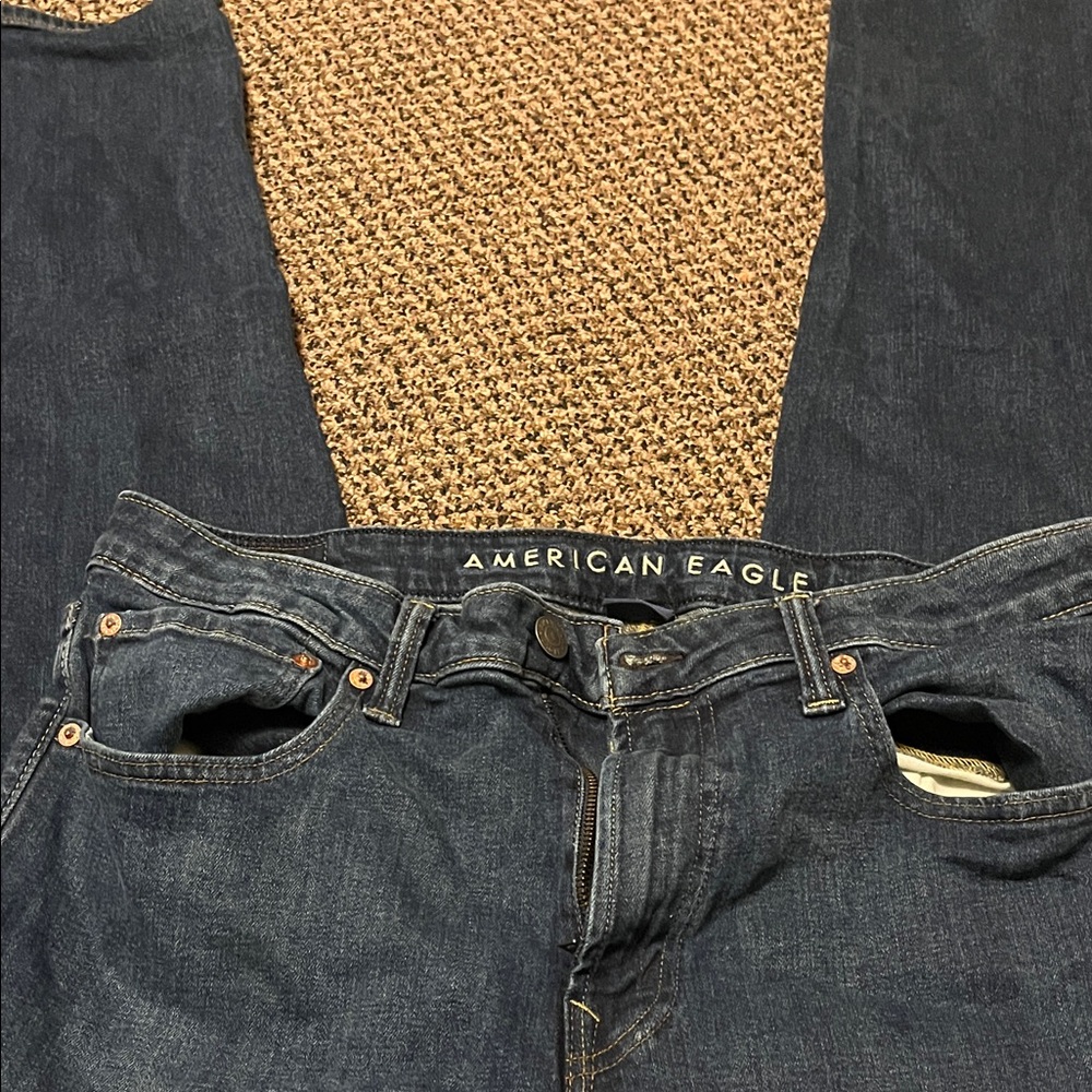 American Eagle Outfitters Dark Blue Straight Jeans